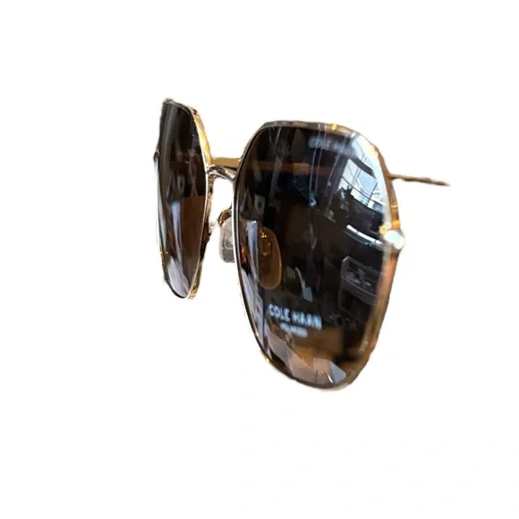 Cole Haan Gold Frame Sunglasses NWT - Picture 4 of 9